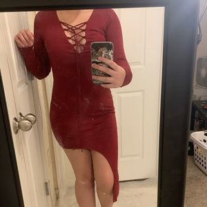 Red High/Low Dress